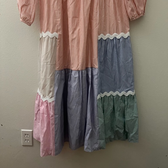 Touché Prive striped poplin shirt dress size 38 NWT modest and hijab friendly - Picture 2 of 6